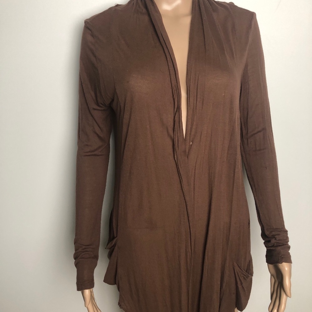Brown long sleeve cardigan